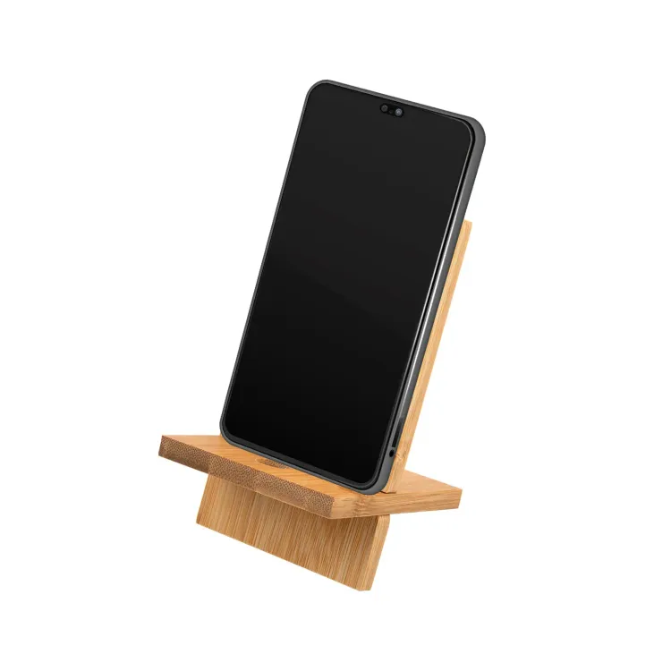 Apollo Bamboo Phone Stand - Decorated and Phone