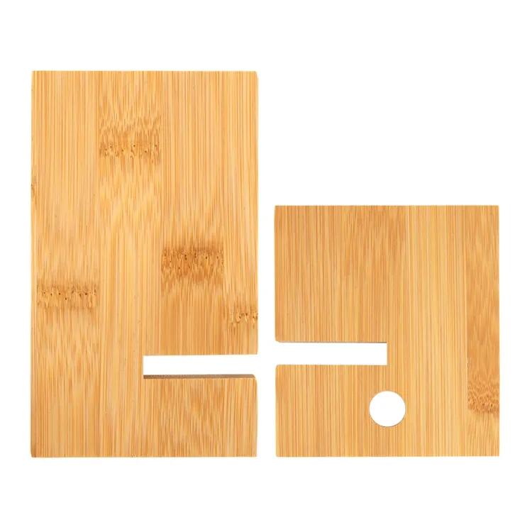 Apollo Bamboo Phone Stand - Open Undecorated