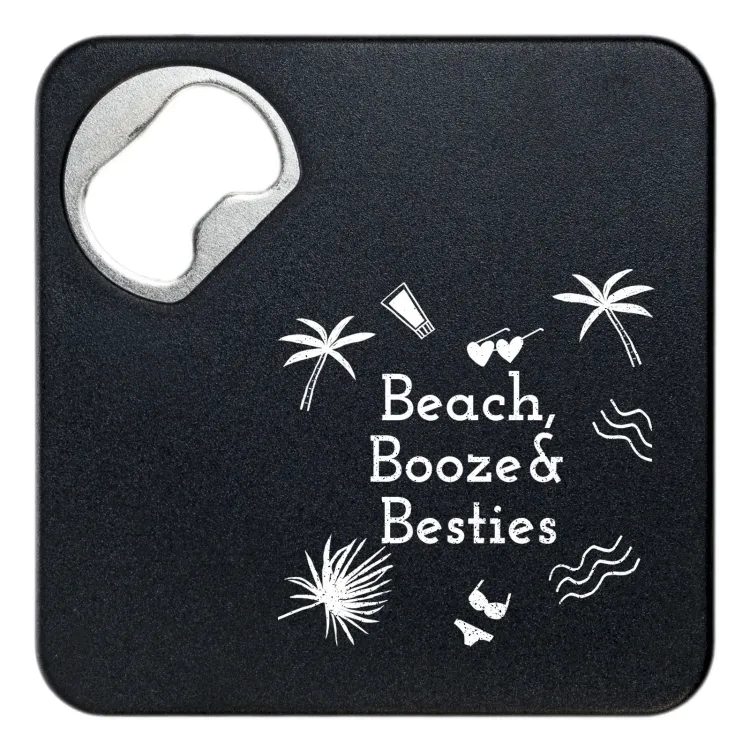 Quench Bottle Opener / Coaster  - Pad Print
