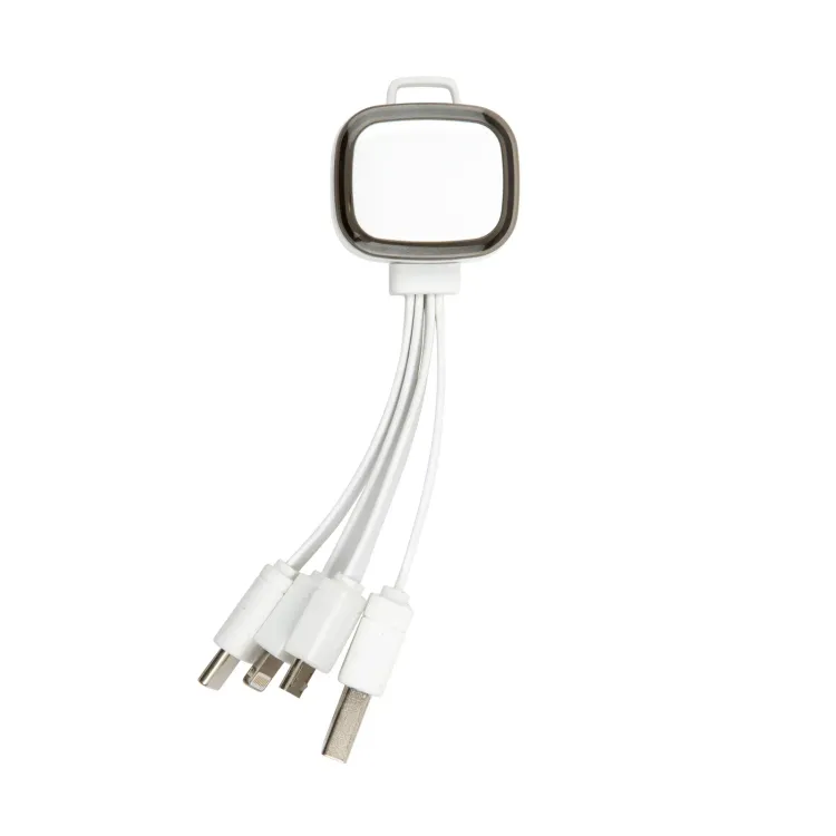 Family Light Up  3 in 1 Cable  - White/Black
