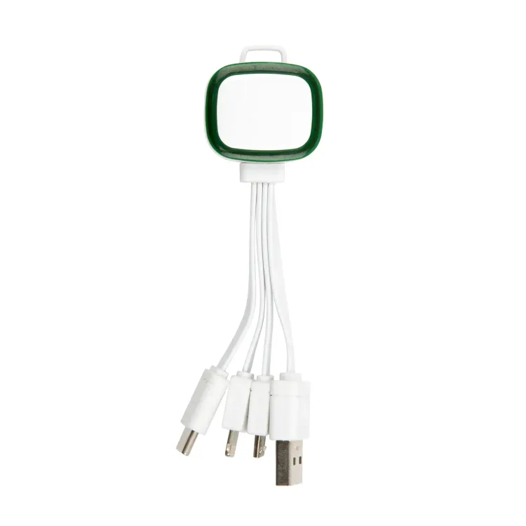 Family Light Up  3 in 1 Cable  - White/Green