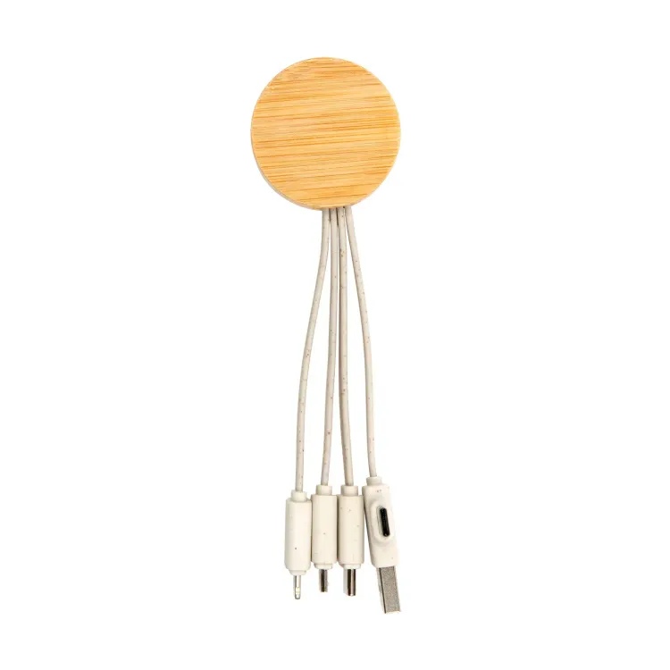 Sprite Round Bamboo Charging Cable - Undecorated