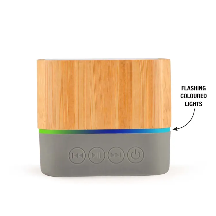 Gig Bamboo Bluetooth Speaker - Front Buttons