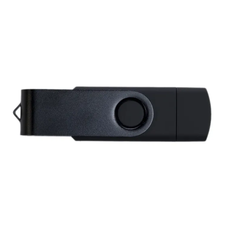 Swivel USB Flash Drive Dual 8GB - Black