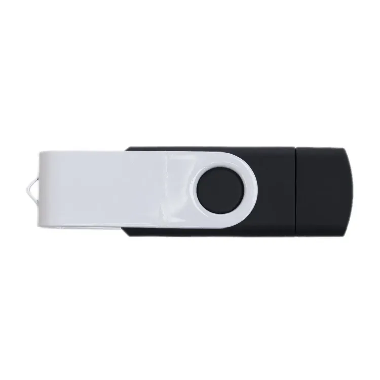 Swivel USB Flash Drive Dual 8GB - White