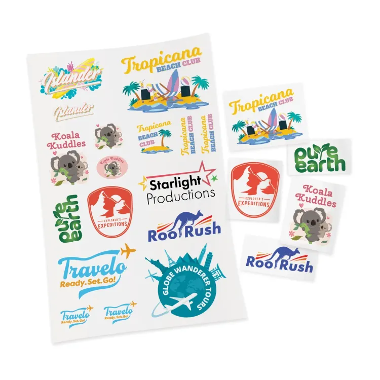 Press Ready Transfers - Sheet with pre cut transfefrs