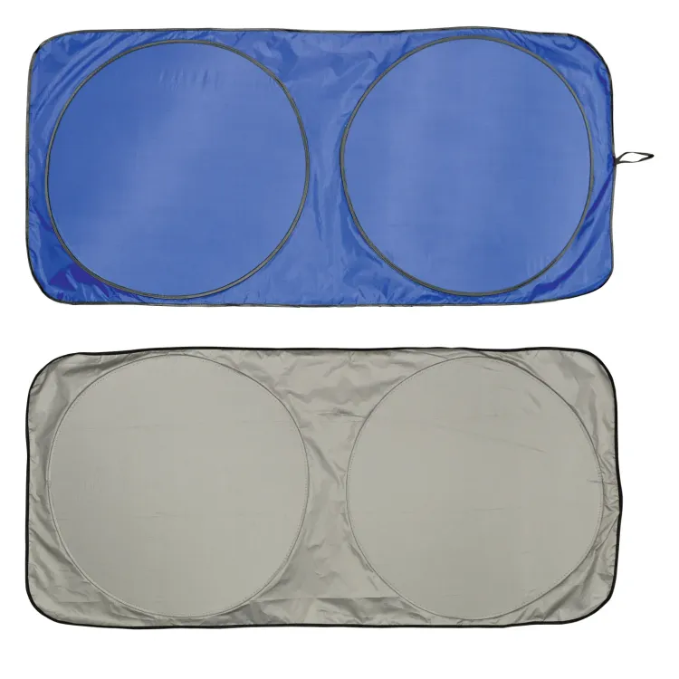 Solar Car Sun Shade - Blue/Black/Silver