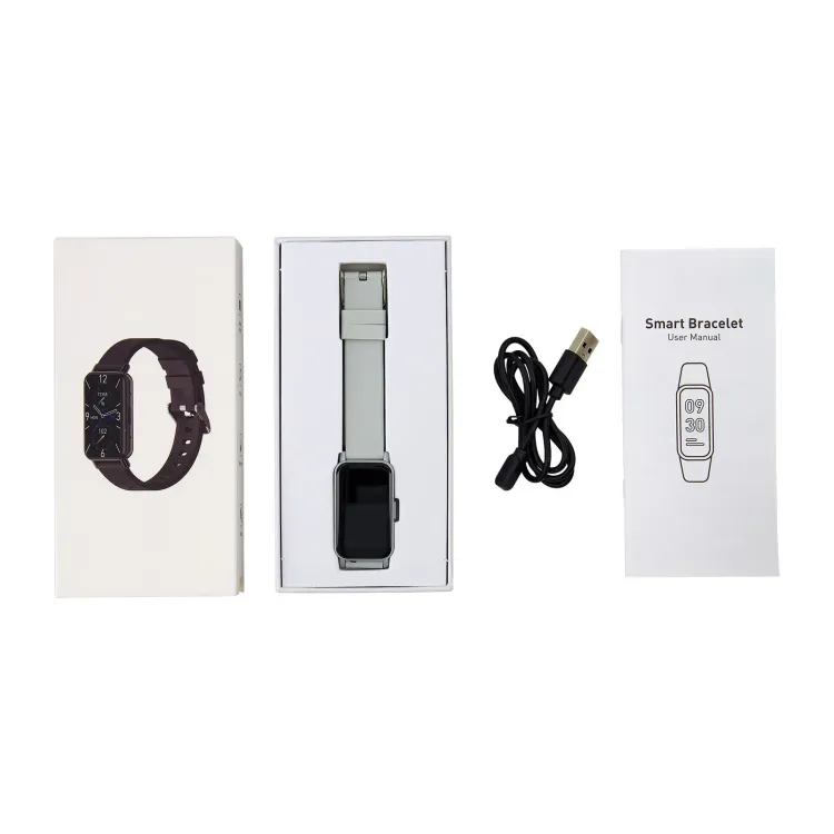 Slim Smart Watch - Box Contents Silver/Grey