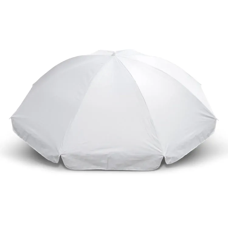 Bahama Beach umbrella in white, open top view showing full canopy