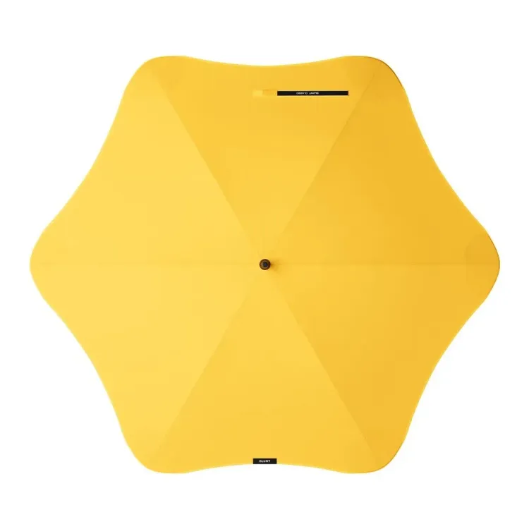 Top view of BLUNT Classic umbrella in citrus yellow colour