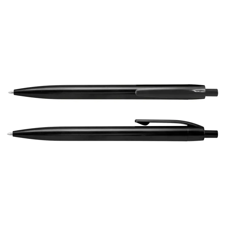 Omega Pen in black, front and side views