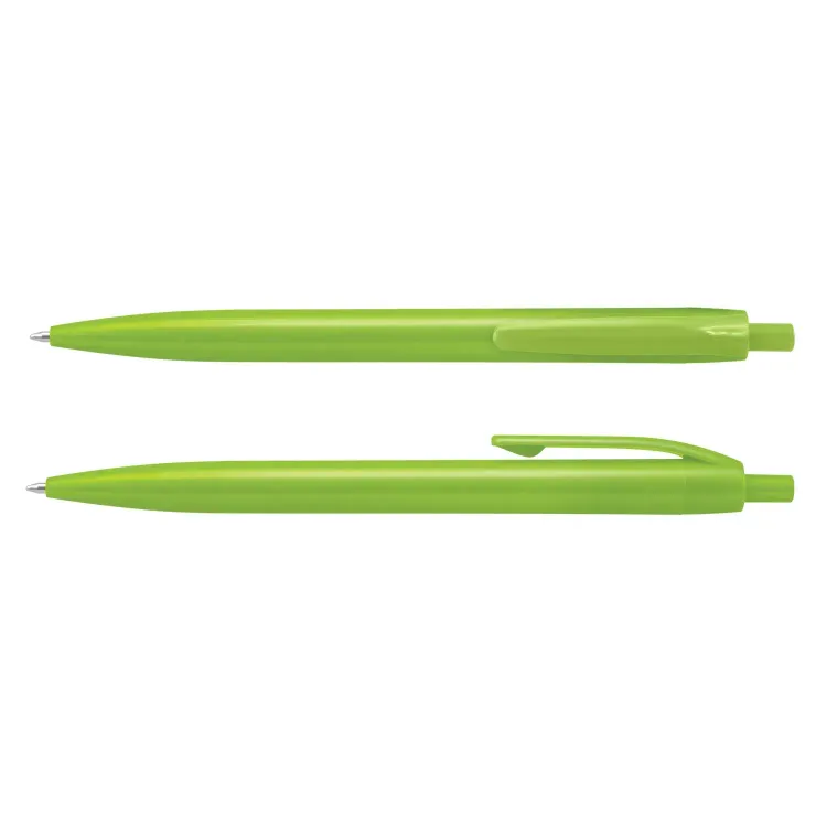 Omega Pen in bright green, front and side views