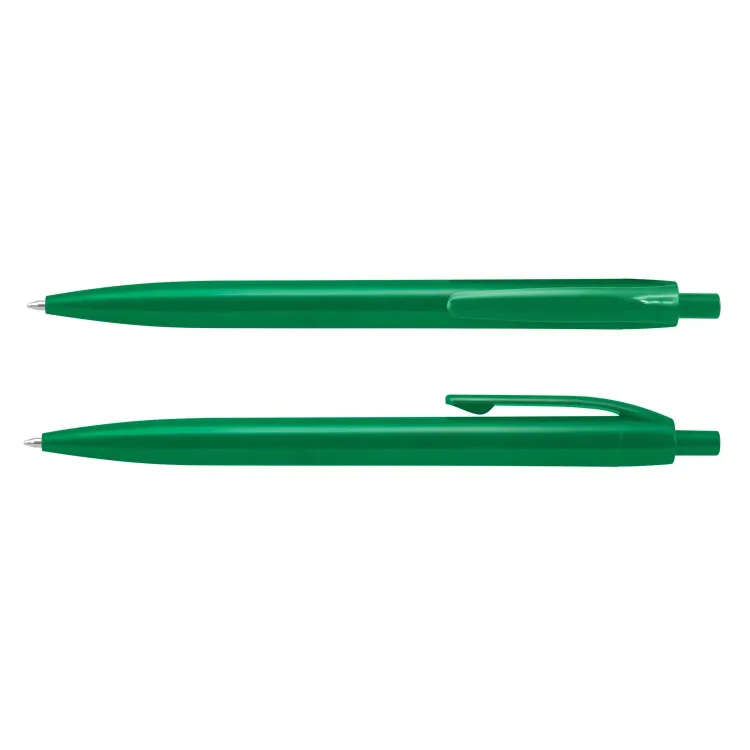 Omega Pen in dark green, front and side views