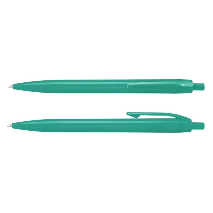 Omega Pen in teal, front and side views