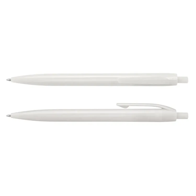 Omega Pen in white, front and side views