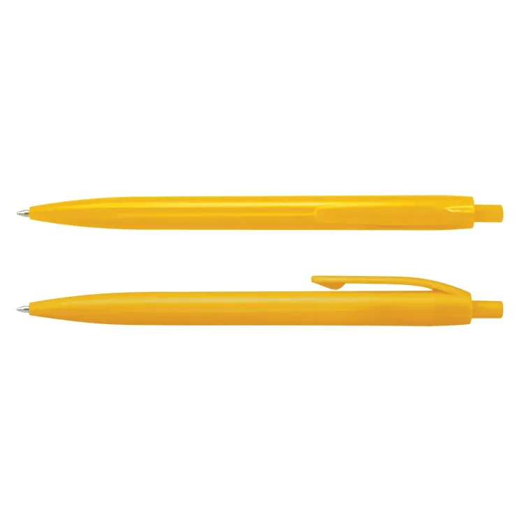 Omega Pen in yellow, front and side views