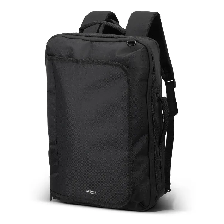 Swiss Peak Convertible Travel Backpack — Black