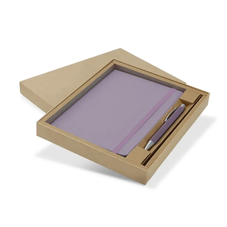 Omega Fashion Notebook and Pen Gift Set — Mauve