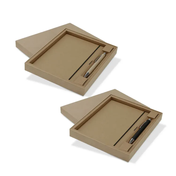 Kraft Notebook and Pen Gift Set — Main