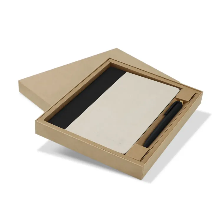 Paulo Notebook and Pen Gift Set — Black