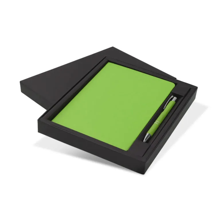 Kingston Notebook and Pen Gift Set — Bright Green