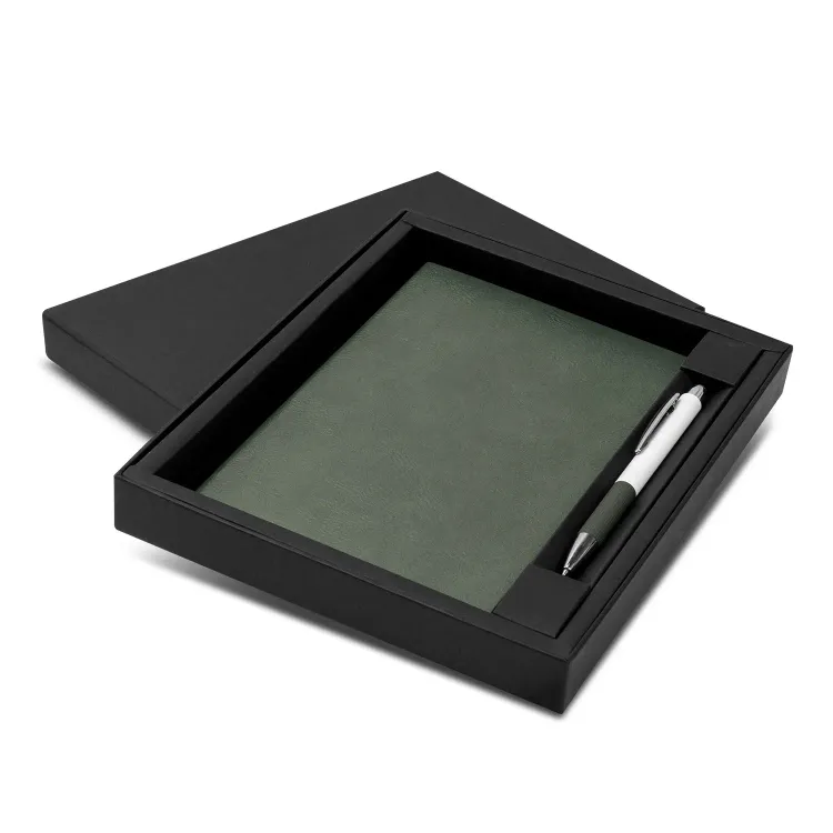 Genoa Notebook and Pen Gift Set — Grey