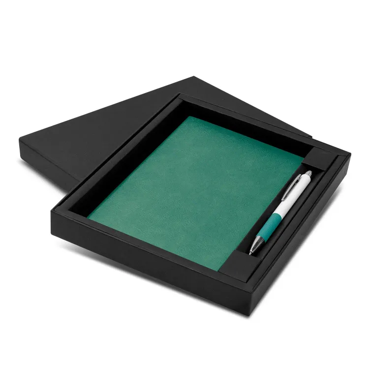Genoa Notebook and Pen Gift Set — Teal
