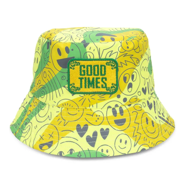 Sonny Custom Bucket Hat with Embroidery Patch — Rectangle Patch