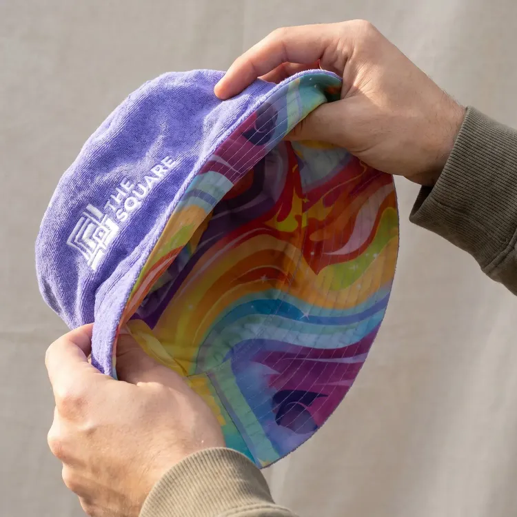 Custom Reversible Twill/Terry Bucket Hat — Feature