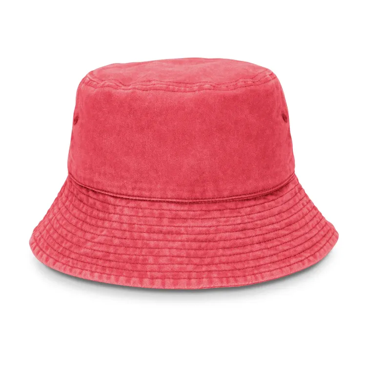 Bondi Washed Bucket Hat — red