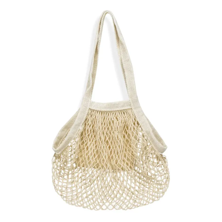 Cotton Mesh Foldaway Tote Bag - Small — Back