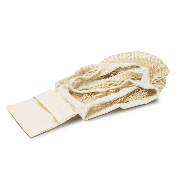 Cotton Mesh Foldaway Tote Bag - Small — Detail