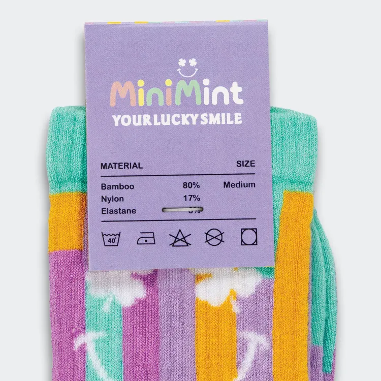 Pixel Knitted Bamboo Socks — Custom Card Back