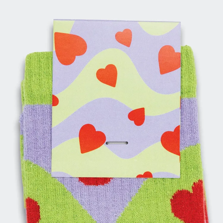 Pixel Knitted Bamboo Grip Socks — Custom Card Front