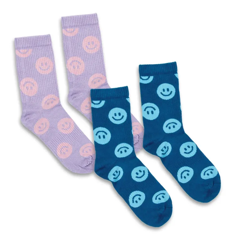 Pixel Knitted Bamboo Crew Socks - Set of 2 — Main