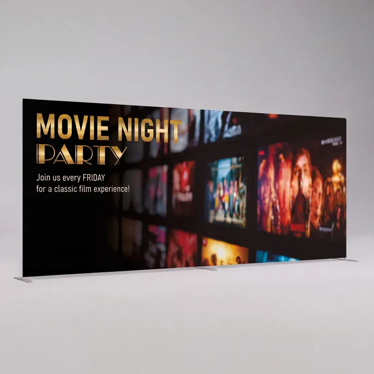 Straight Portable Display Wall - 6m — Main