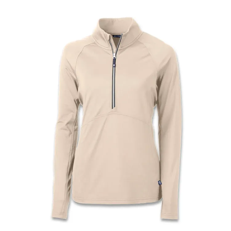 Cutter & Buck Adapt Womens Half Zip — wheat