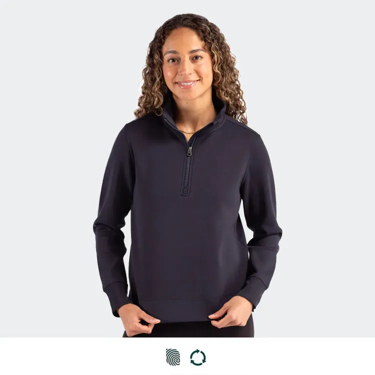 Cutter & Buck Roam Womens Half Zip Jacket — Impact Aware