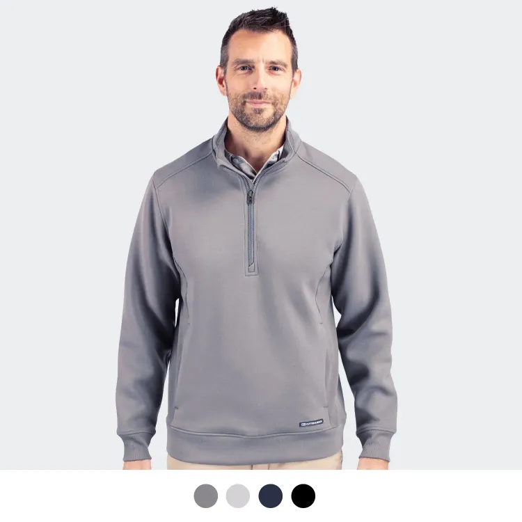 Cutter & Buck Roam Mens Half Zip Jacket — Main