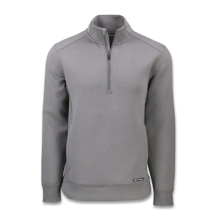 Cutter & Buck Roam Mens Half Zip Jacket — elemental grey