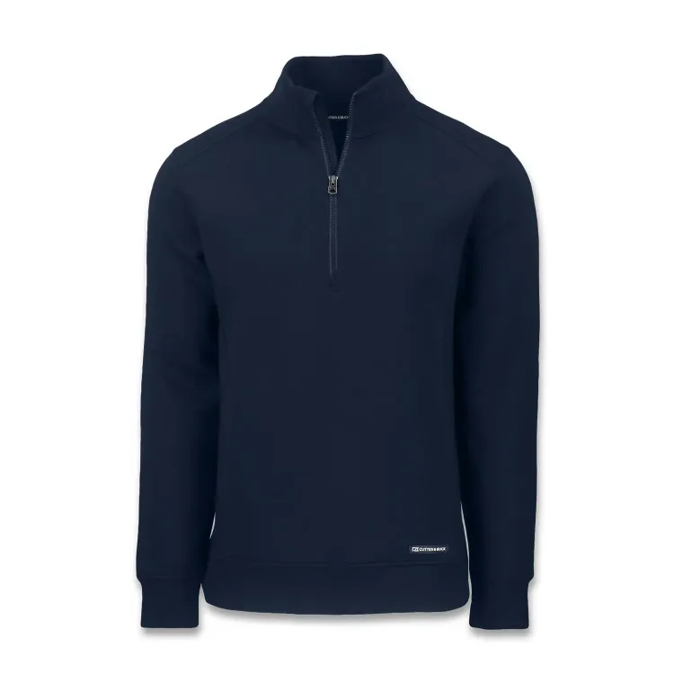 Cutter & Buck Roam Mens Half Zip Jacket — navy blue