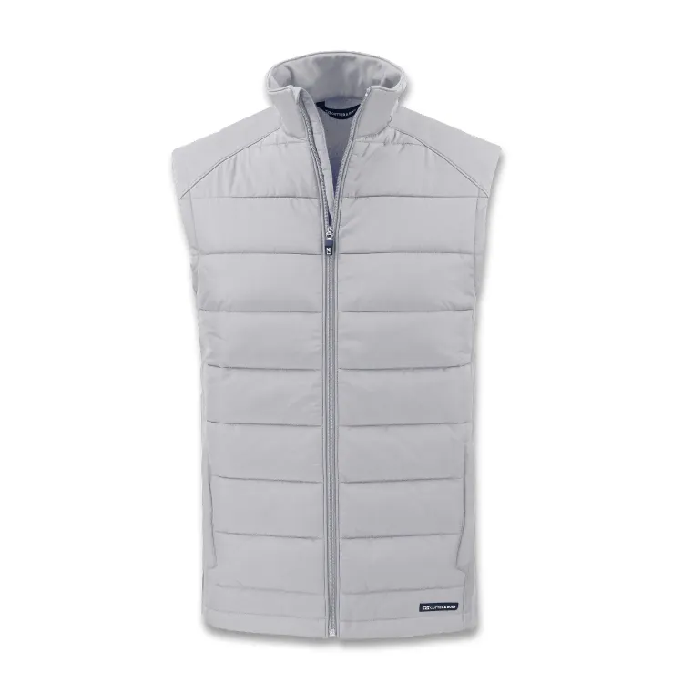 Cutter & Buck Evoke Mens Hybrid Vest — CONCRETE