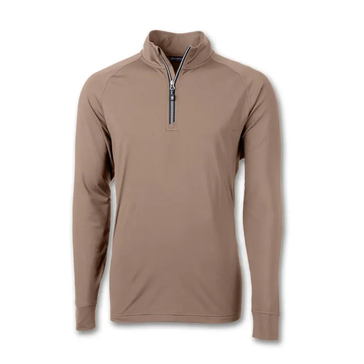 Cutter & Buck Adapt Mens Half Zip — MUSHROOM