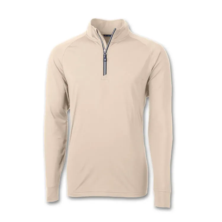 Cutter & Buck Adapt Mens Half Zip — wheat