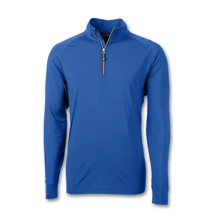 Cutter & Buck Adapt Mens Half Zip — tour blue