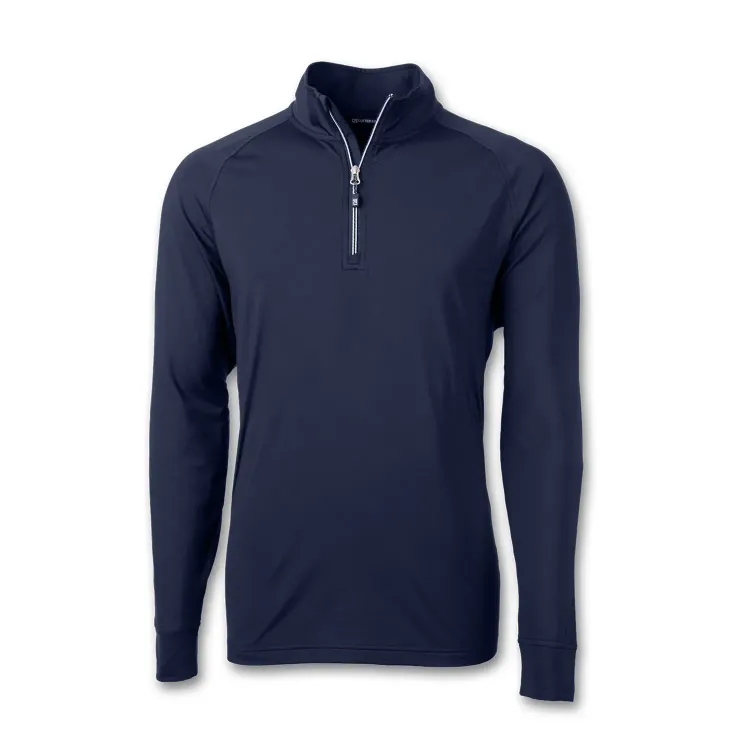 Cutter & Buck Adapt Mens Half Zip — navy blue