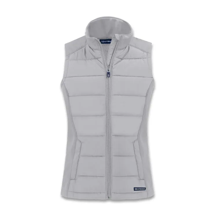 Cutter & Buck Evoke Womens Hybrid Vest — CONCRETE