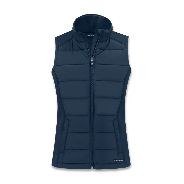 Cutter & Buck Evoke Womens Hybrid Vest — navy blue
