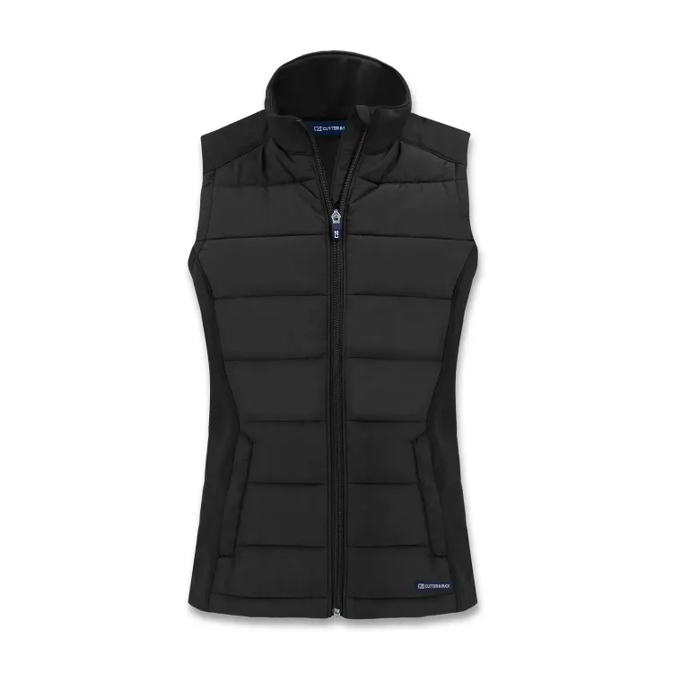 Cutter & Buck Evoke Womens Hybrid Vest — black