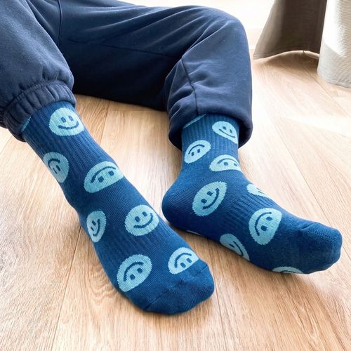 Pixel Knitted Bamboo Crew Socks - Set of 2